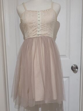 Tulle Spaghetti Strap Dress